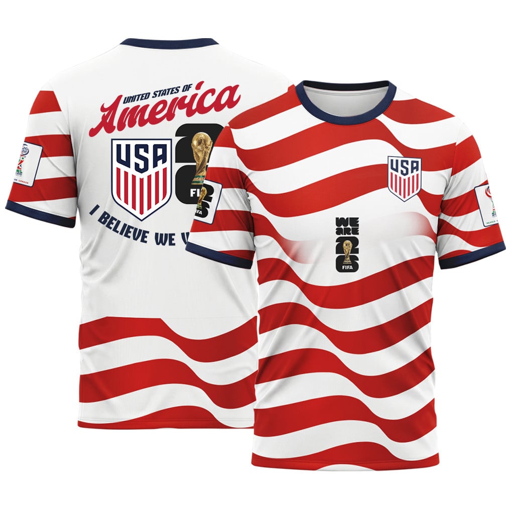 USA AOP T-Shirt Believe We Will Win Home World Cup 2026