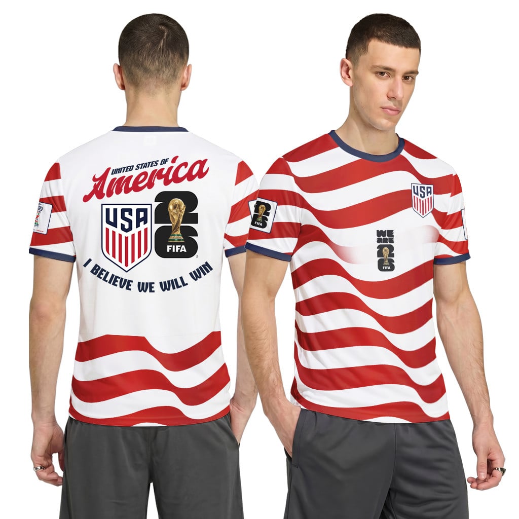 USA AOP T-Shirt Believe We Will Win Home World Cup 2026