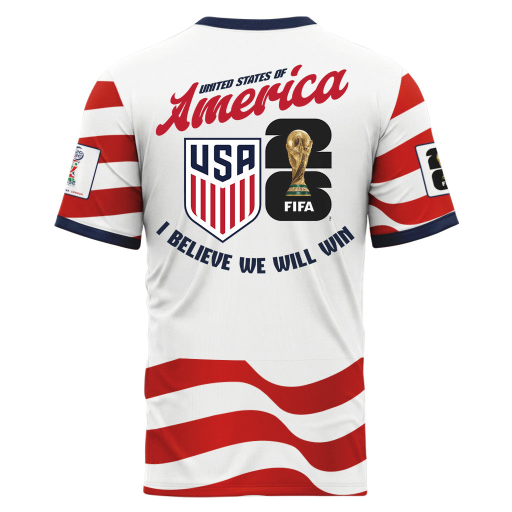 USA AOP T-Shirt Believe We Will Win Home World Cup 2026