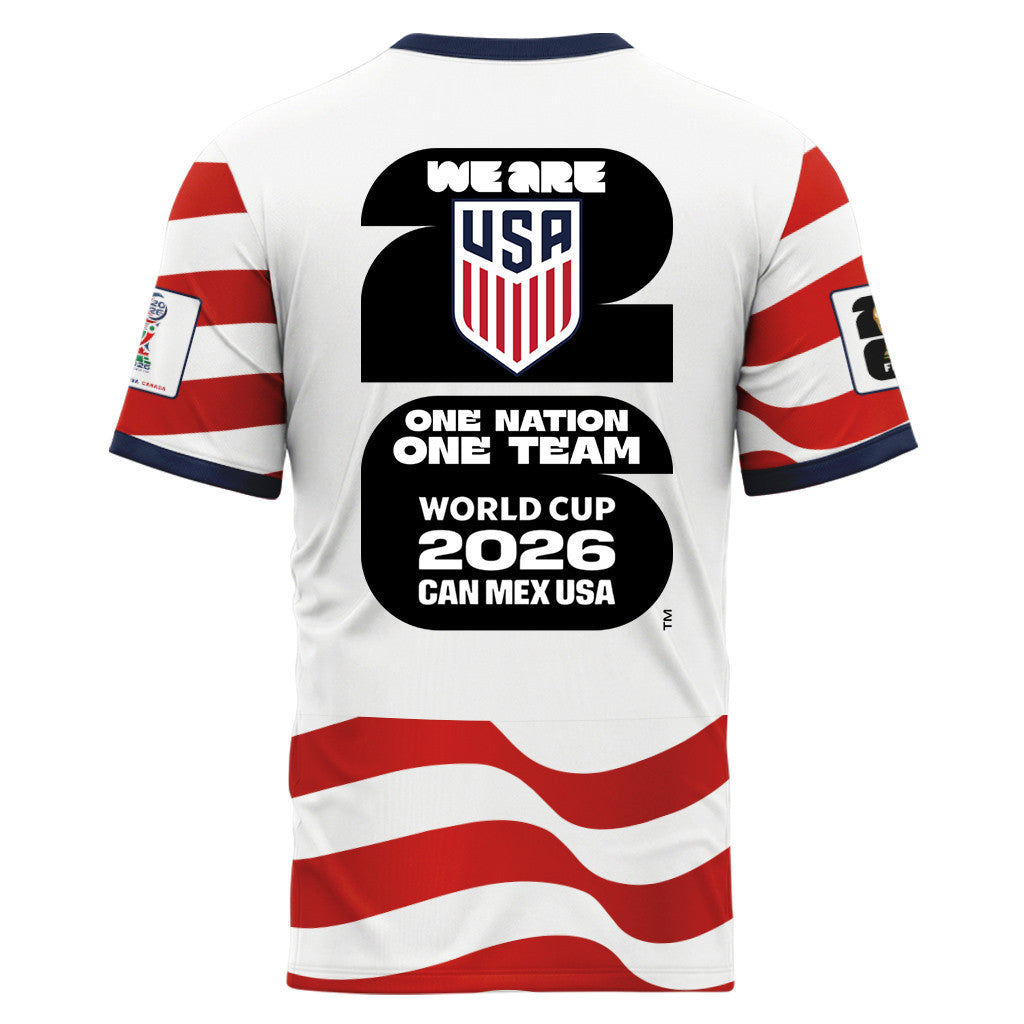 USA AOP T-Shirt World Cup 2026 USA Victory Wave Home Edition