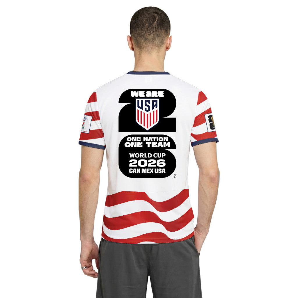 USA AOP T-Shirt World Cup 2026 USA Victory Wave Home Edition