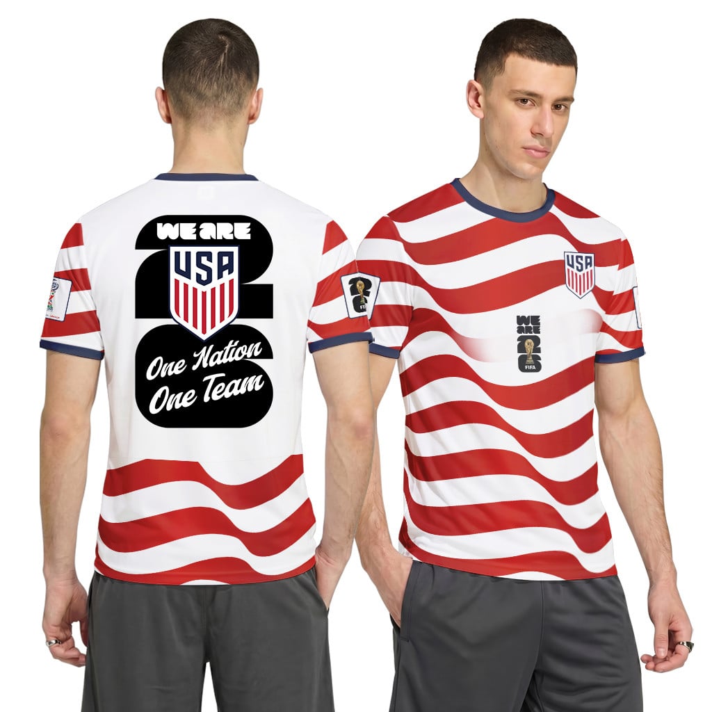 USA AOP T-Shirt World Cup 2026 United We Stand Home Version