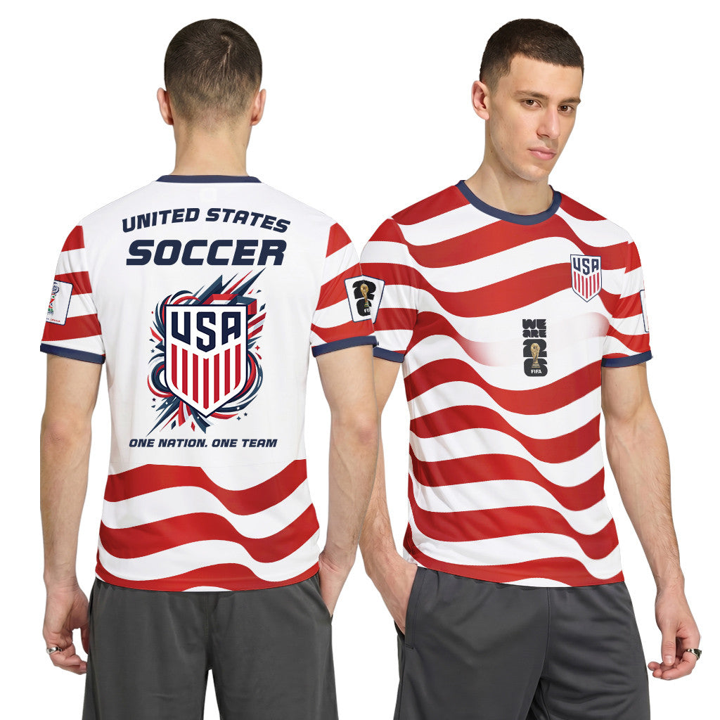 USA AOP T-Shirt World Cup 2026 Fearless American Pride Home Style
