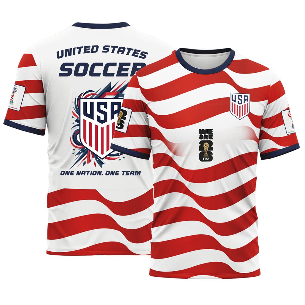 USA AOP T-Shirt World Cup 2026 Fearless American Pride Home Style