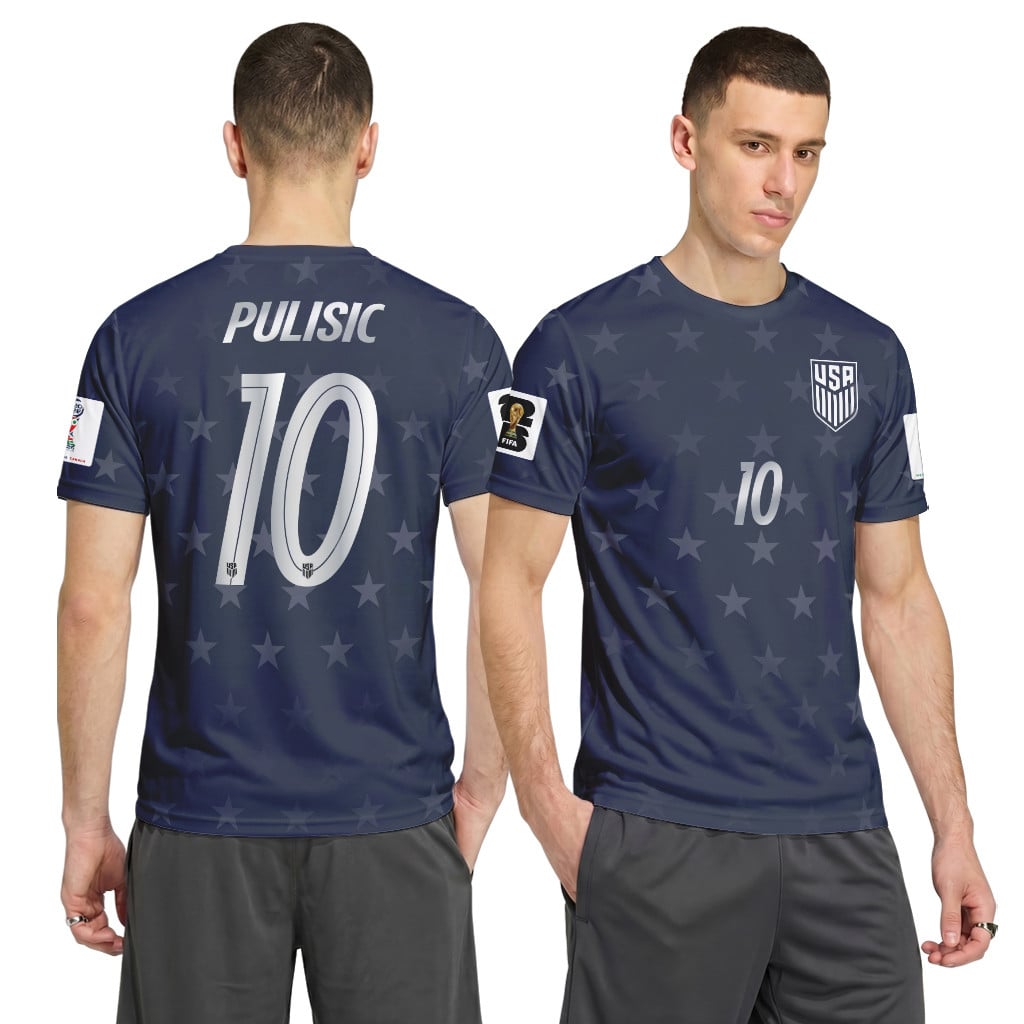 Christian Pulisic 10 2026 World Cup USA Away AOP T-Shirt
