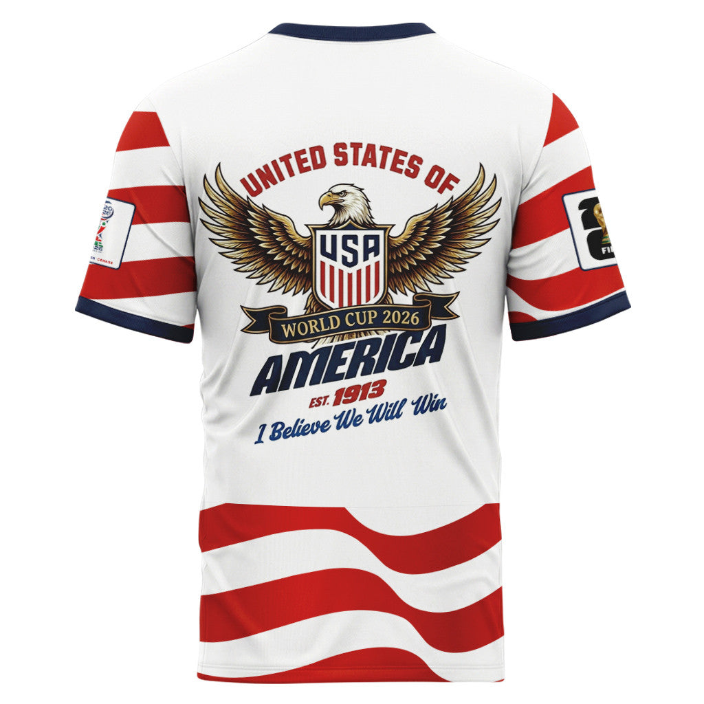 USA AOP T-Shirt World Cup 2026 USA Eagle Shield Graphic Home Style