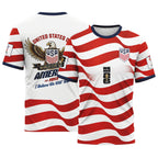 USA AOP T-Shirt World Cup 2026 USA Eagle Shield Graphic Home Style