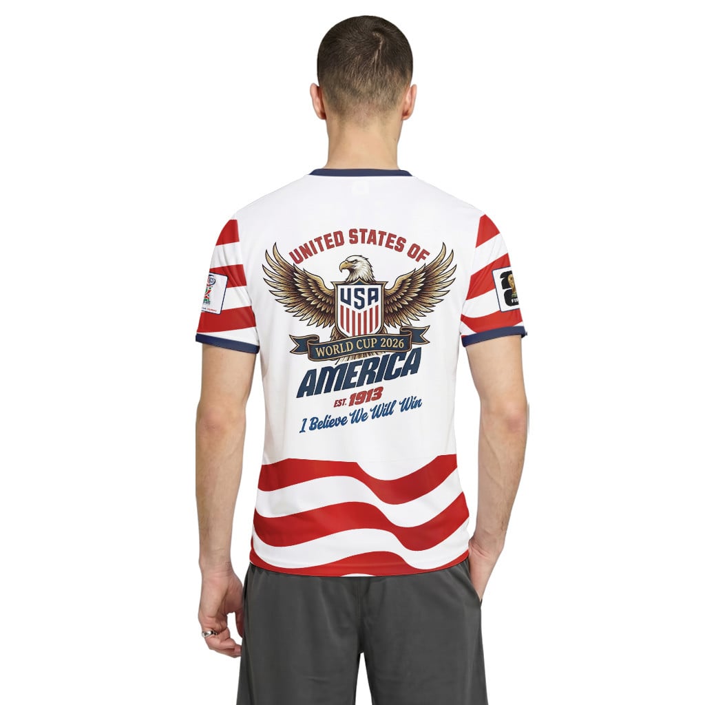 USA AOP T-Shirt World Cup 2026 USA Eagle Shield Graphic Home Style