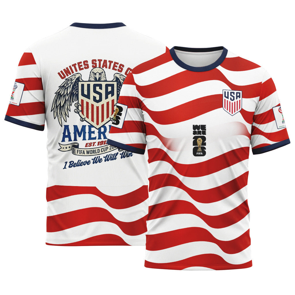 USA AOP T-Shirt World Cup 2026 Patriotic Eagle Art Home Edition