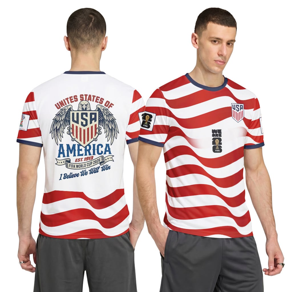 USA AOP T-Shirt World Cup 2026 Patriotic Eagle Art Home Edition