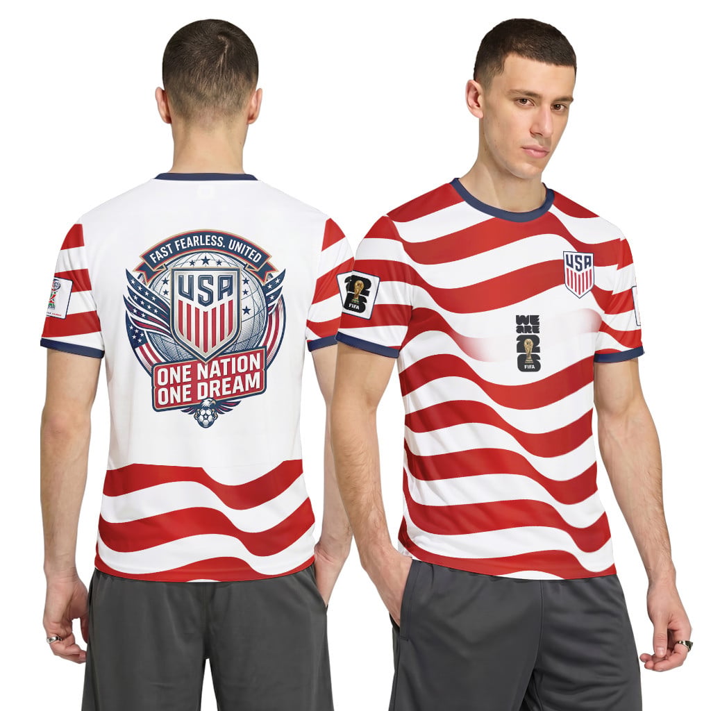 USA AOP T-Shirt World Cup 2026 One Nation One Team Eagle Graphic
