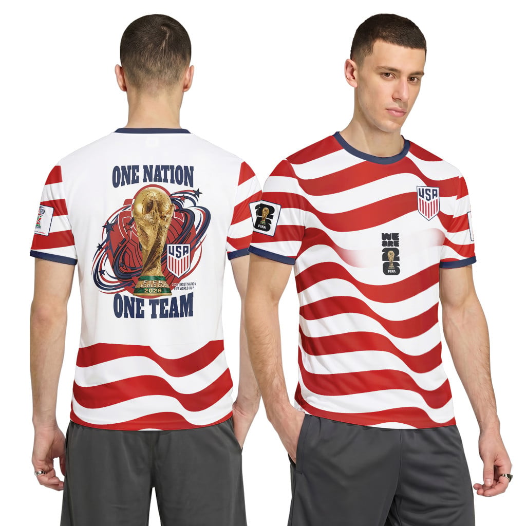 USA AOP T-Shirt World Cup 2026 One Nation One Team Champions Cup Home Edition