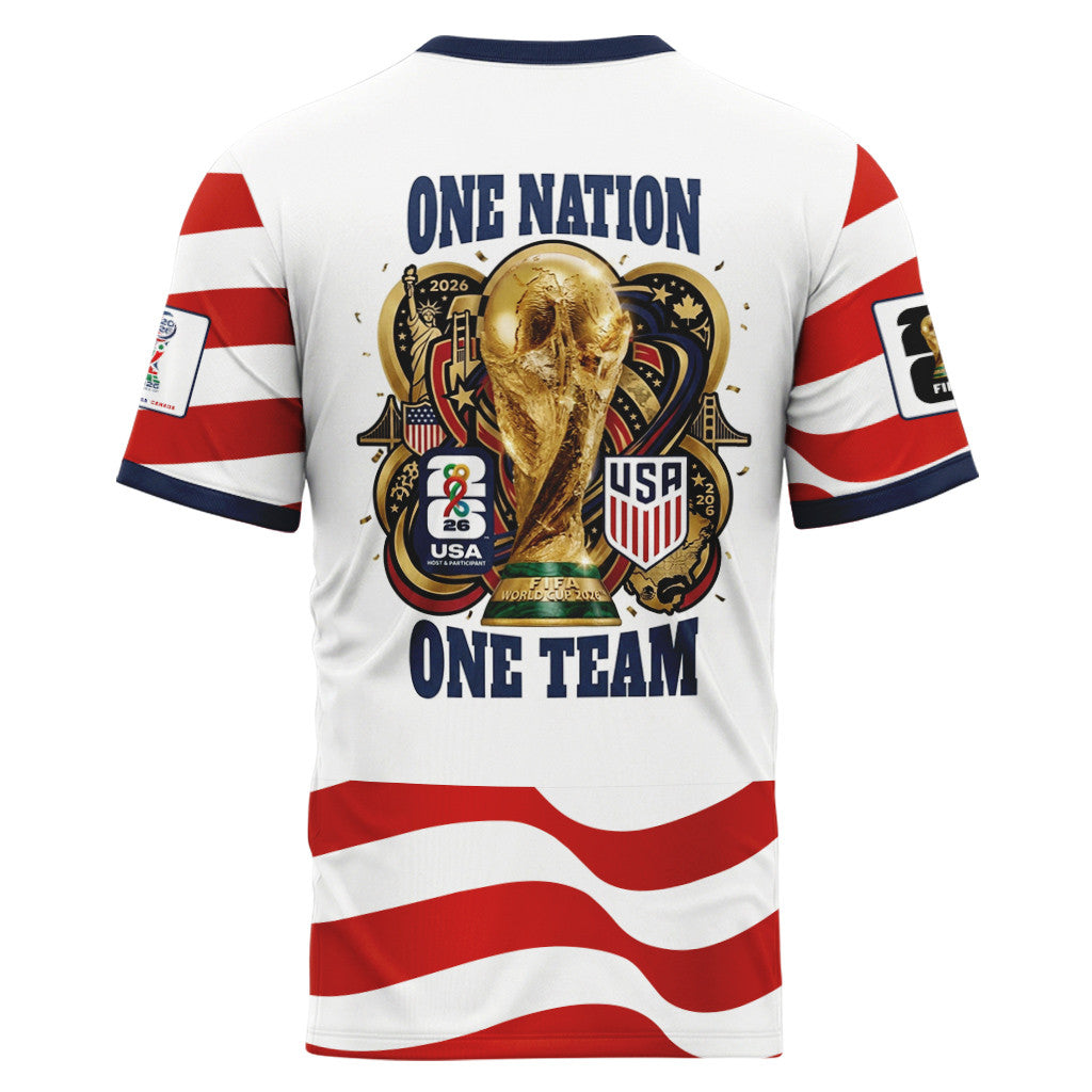 USA AOP T-Shirt World Cup 2026 One Nation One Team USA Home Version
