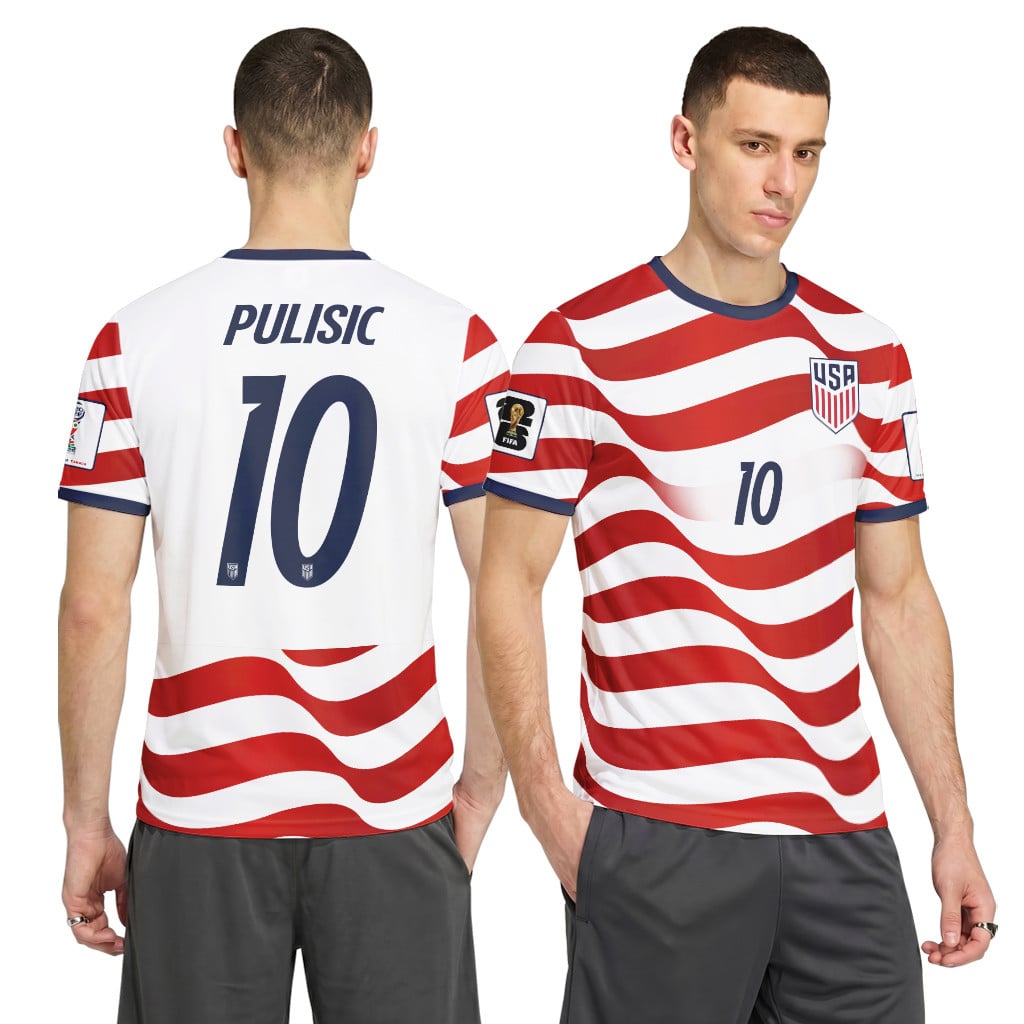 Christian Pulisic 10 2026 World Cup USA Home AOP T-Shirt