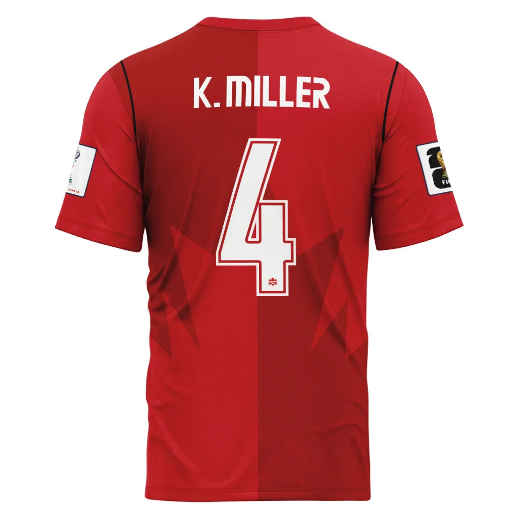 Canada K. Miller 4 AOP T-Shirt World Cup 2026 Home