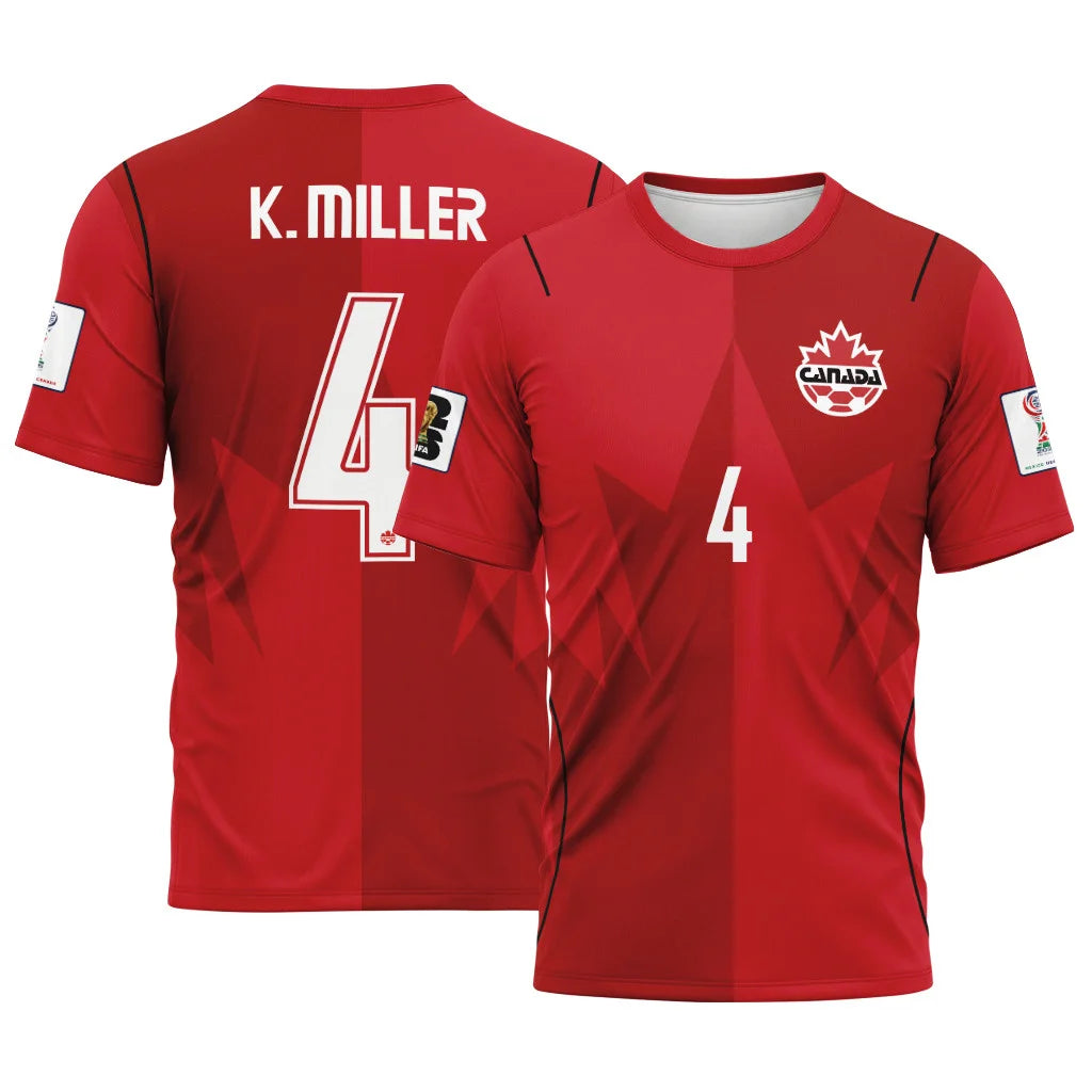 Canada K. Miller 4 AOP T-Shirt World Cup 2026 Home