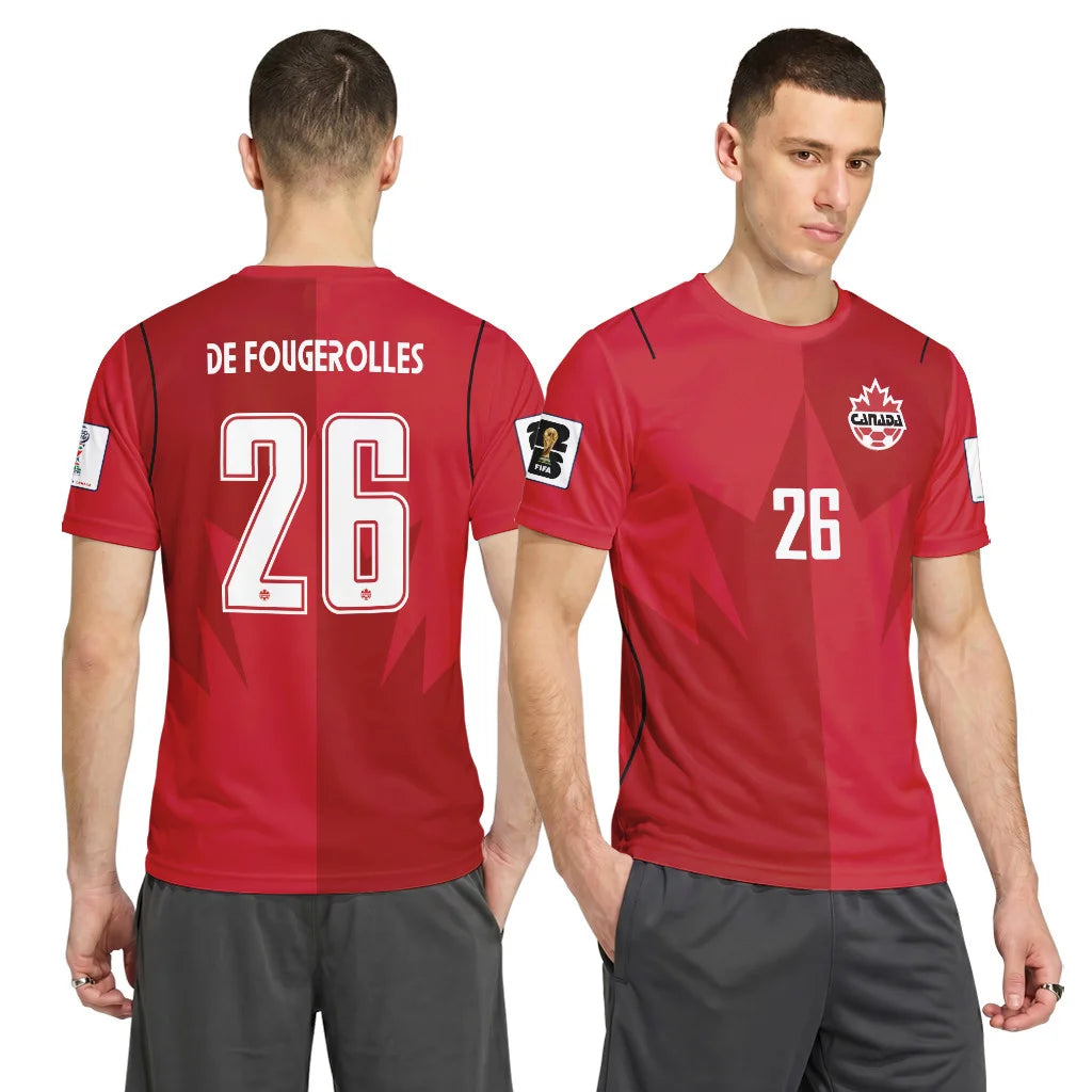 De Fougerolles 26 AOP T-Shirt Canada World Cup 2026 Home