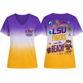 LSU Tigers NCAA Tropical Beach Vibes All Over Print Unisex V Neck T Shirt