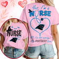 Carolina Panthers NFL Night Shift Never Misses Game Day Halloween Nurse Unisex 3D Shirt, Football New Design Shirt