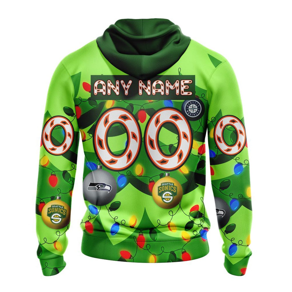 NHL Seattle Kraken Specialized Christmass Tree Color And City’s Sport Teams Hoodie, T Shirt