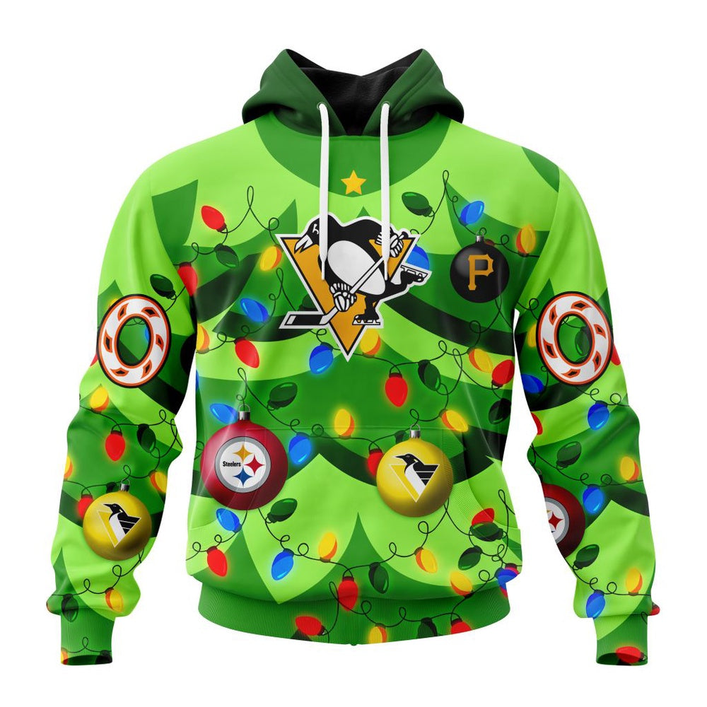 NHL Pittsburgh Penguins Specialized Christmass Tree Color And City’s Sport Teams Hoodie, T Shirt