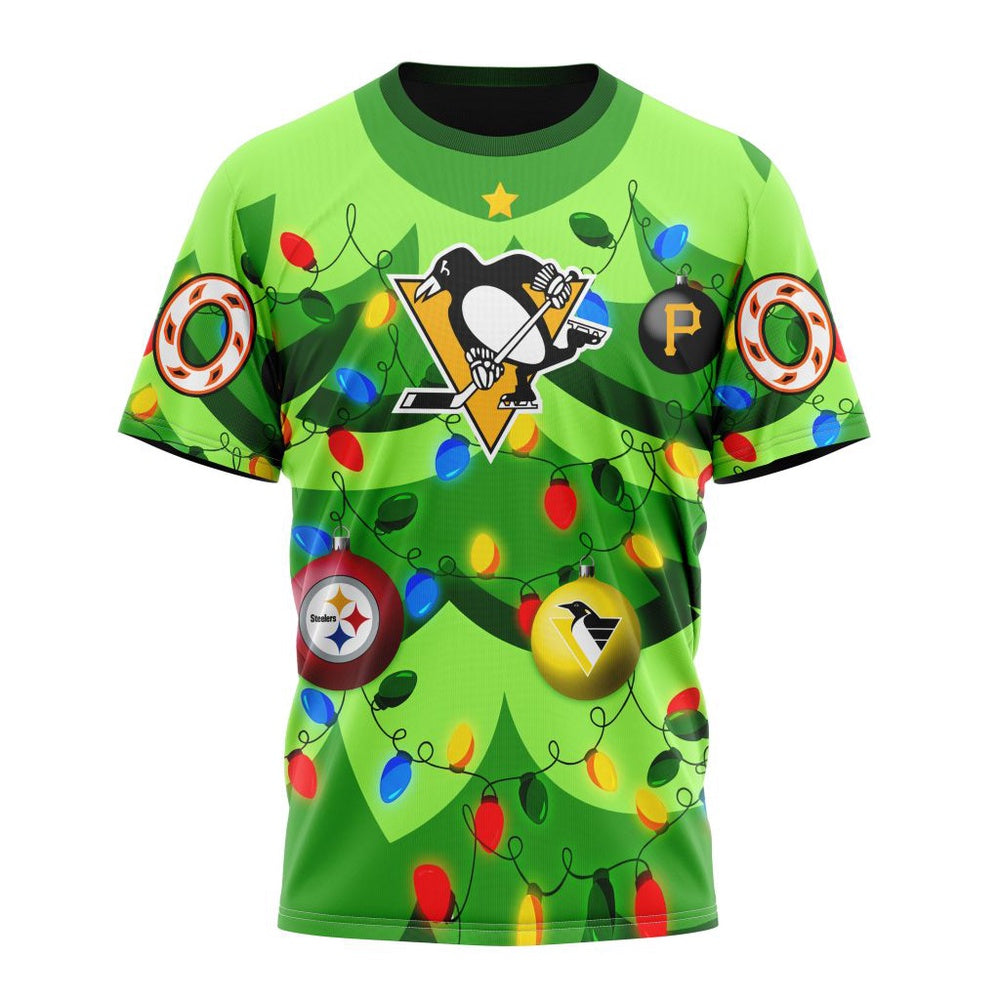 NHL Pittsburgh Penguins Specialized Christmass Tree Color And City’s Sport Teams Hoodie, T Shirt