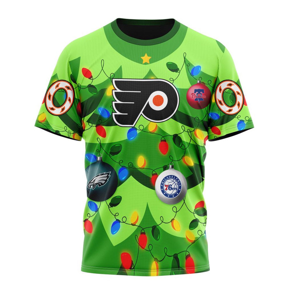 NHL Philadelphia Flyers Specialized Christmass Tree Color And City’s Sport Teams Hoodie, T Shirt