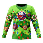 NHL New York Islanders Specialized Christmass Tree Color And City’s Sport Teams Hoodie, T Shirt