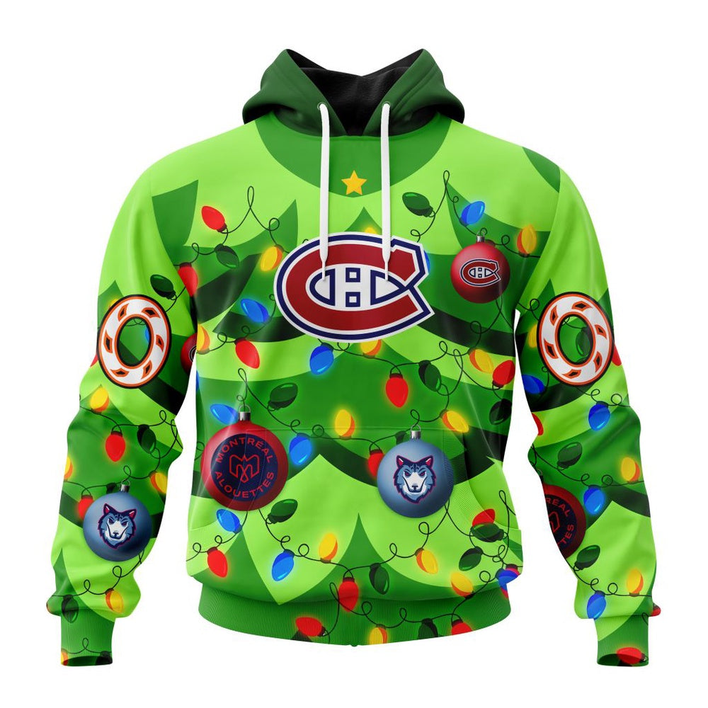 NHL Montreal Canadiens Specialized Christmass Tree Color And City’s Sport Teams Hoodie, T Shirt