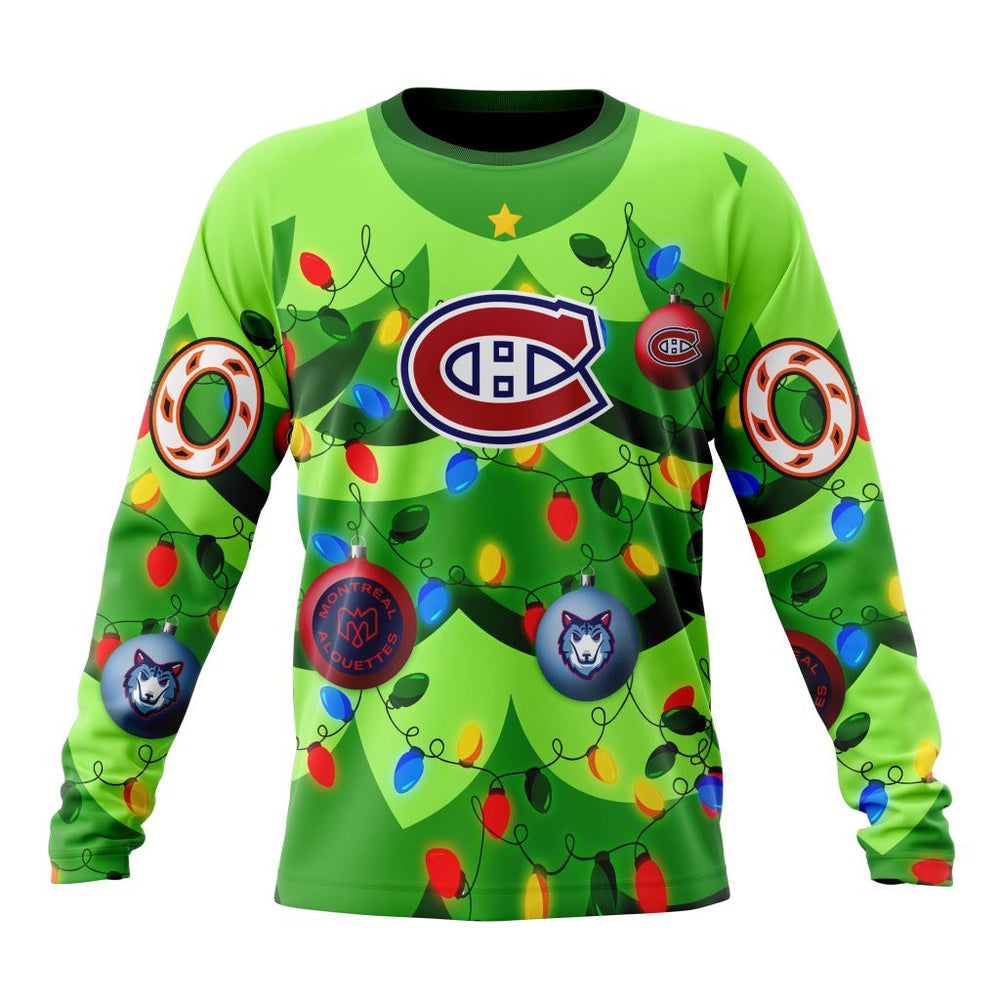 NHL Montreal Canadiens Specialized Christmass Tree Color And City’s Sport Teams Hoodie, T Shirt