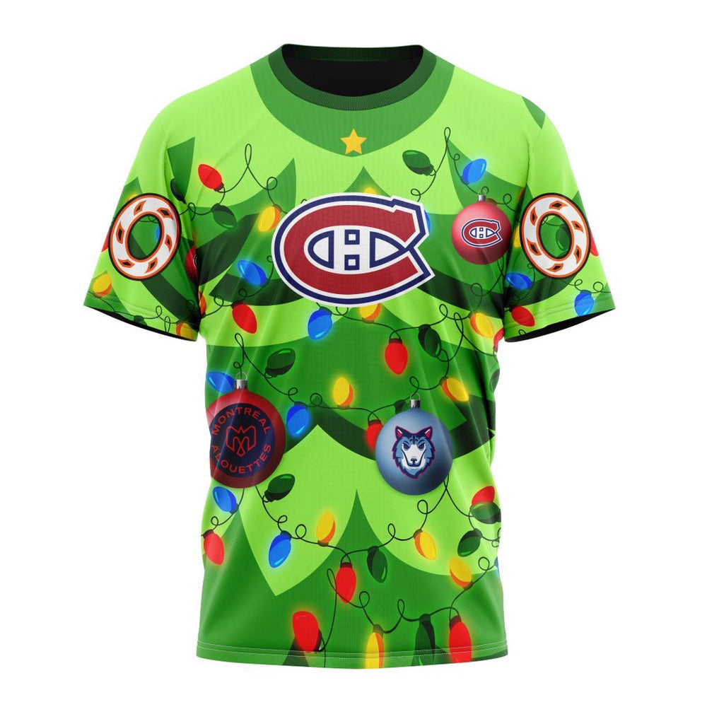 NHL Montreal Canadiens Specialized Christmass Tree Color And City’s Sport Teams Hoodie, T Shirt