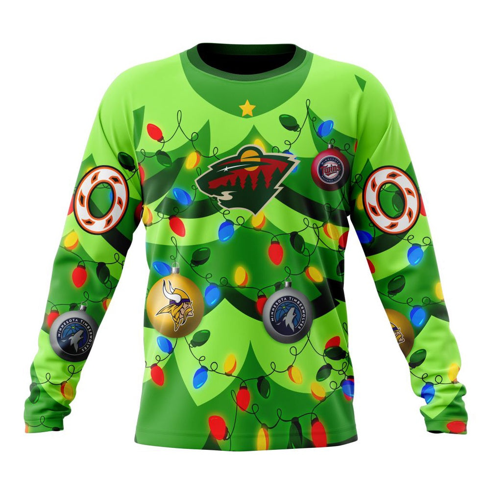 NHL Minnesota Wild Specialized Christmass Tree Color And City’s Sport Teams Hoodie, T Shirt