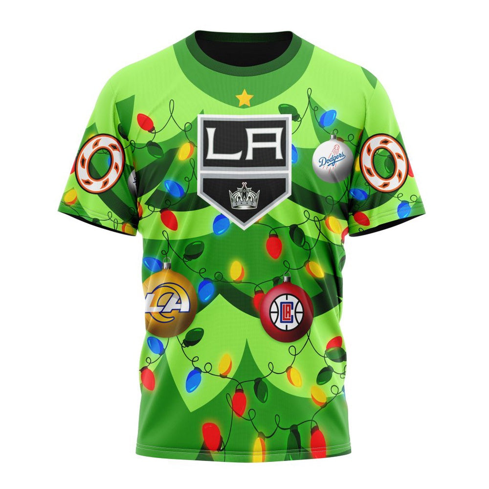 NHL Los Angeles Kings Specialized Christmass Tree Color And City’s Sport Teams Hoodie, T Shirt