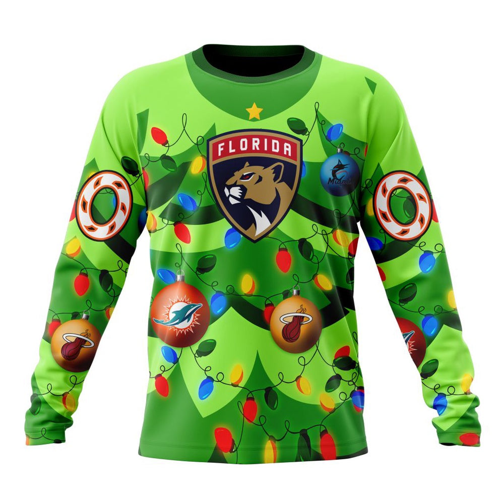 NHL Florida Panthers Specialized Christmass Tree Color And City’s Sport Teams Hoodie, T Shirt