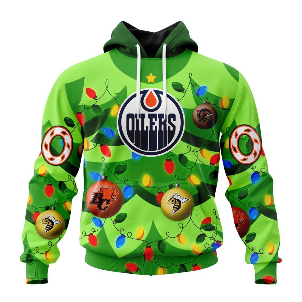 NHL Edmonton Oilers Specialized Christmass Tree Color And City’s Sport Teams Hoodie, T Shirt