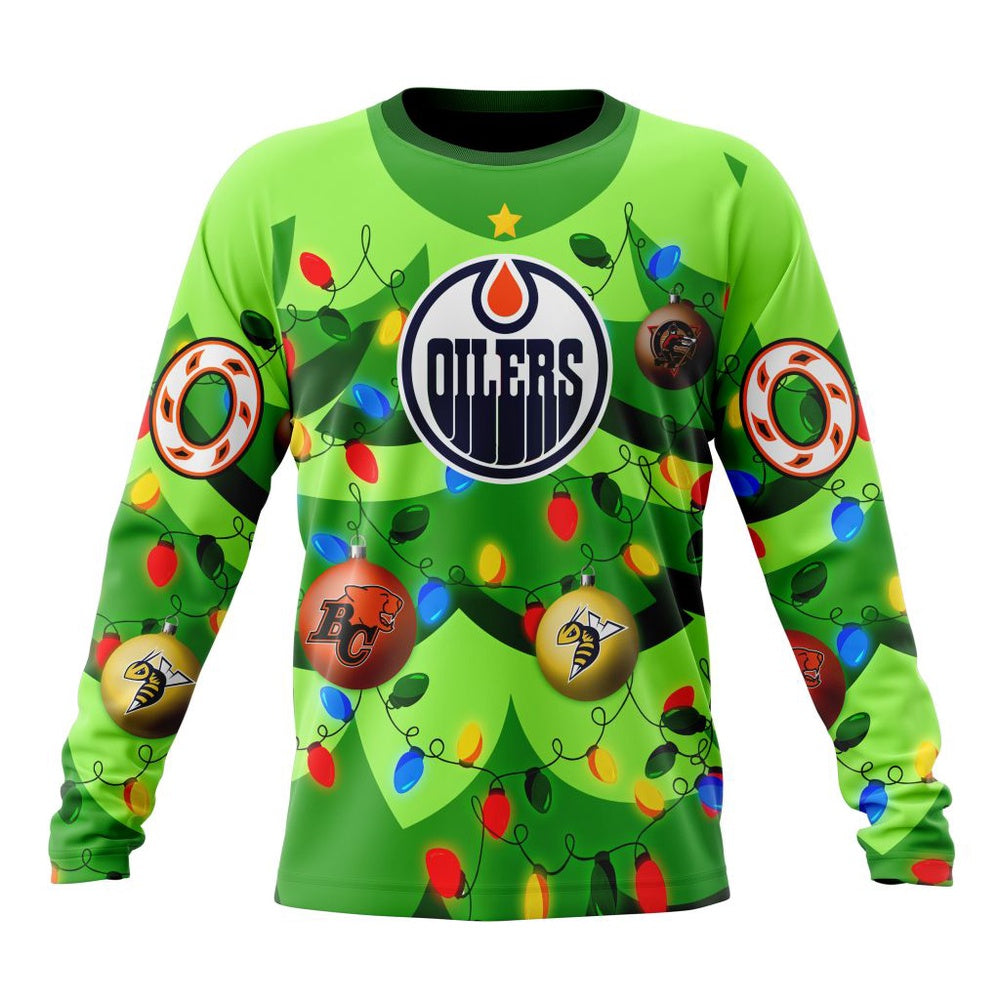 NHL Edmonton Oilers Specialized Christmass Tree Color And City’s Sport Teams Hoodie, T Shirt