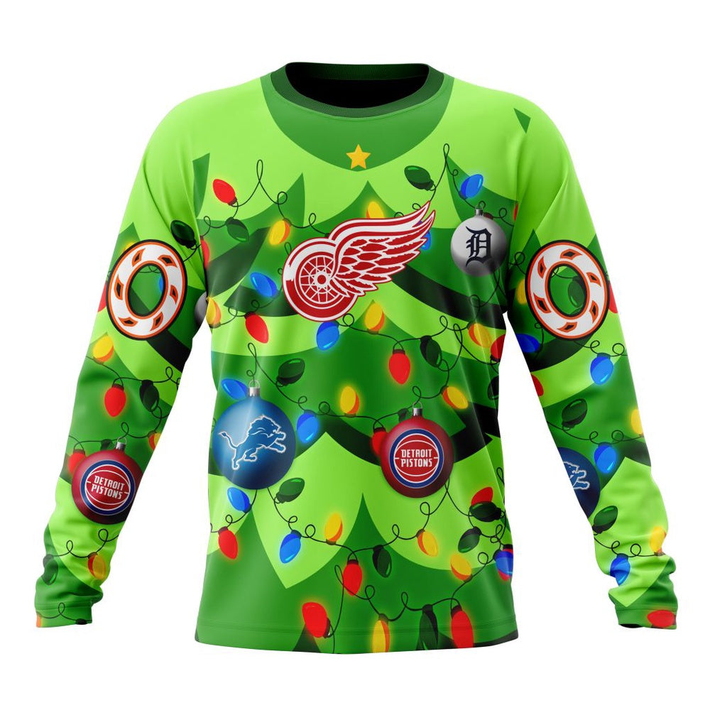 NHL Detroit Red Wings Specialized Christmass Tree Color And City’s Sport Teams Hoodie, T Shirt