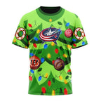 NHL Columbus Blue Jackets Specialized Christmass Tree Color And City’s Sport Teams Hoodie, T Shirt