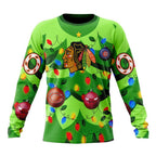NHL Chicago BlackHawks Specialized Christmass Tree Color And City’s Sport Teams Hoodie, T Shirt
