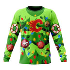 NHL Calgary Flames Specialized Christmass Tree Color And City’s Sport Teams Hoodie, T Shirt