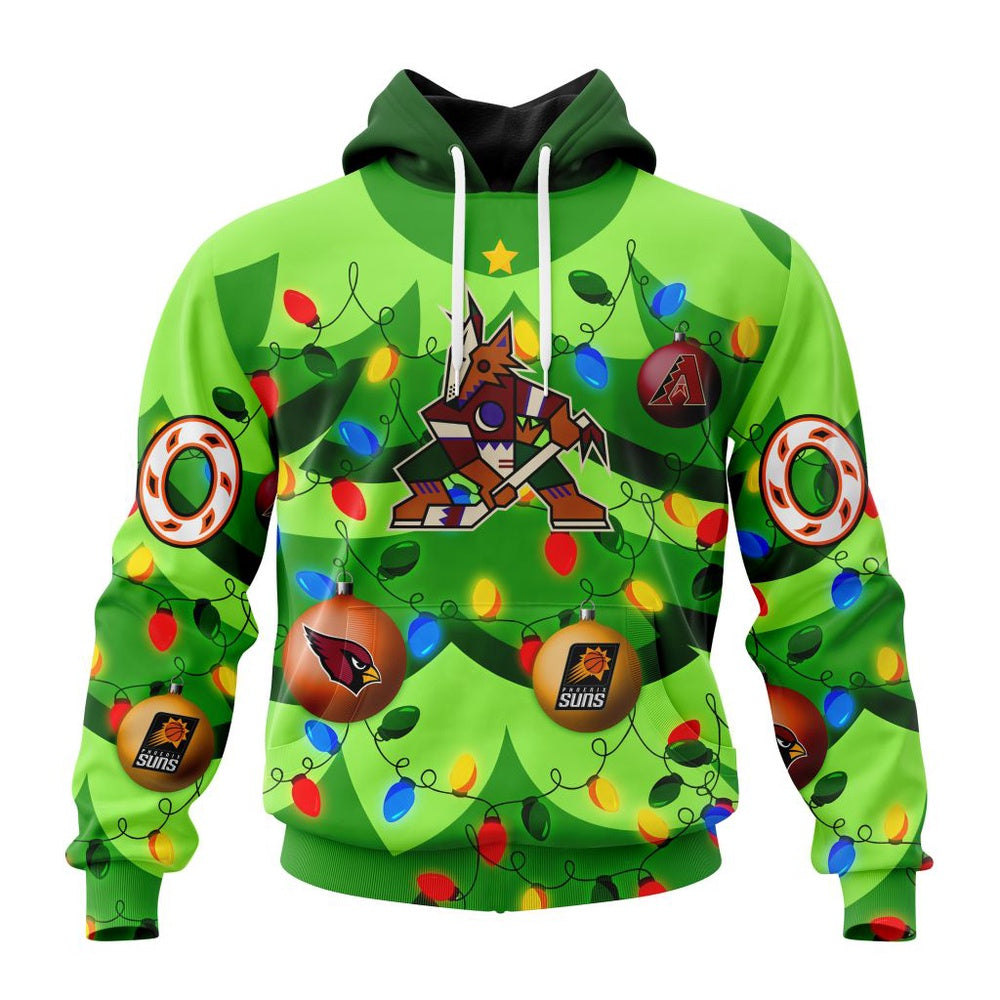NHL Arizona Coyotes Specialized Christmass Tree Color And City’s Sport Teams Hoodie, T Shirt