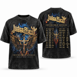 Judas Priest Official Invincible Shield World Tour 2024 Dates Vintage Heavy Metal T Shirt