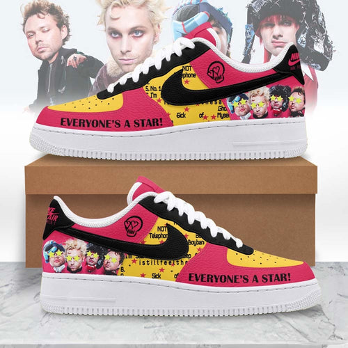 5 Seconds of Summer 5SOS Everyone’s A Star Pop Rock Band GraphicCustom Air Force 1 Shoes Sneakers, Music Air Force 1 Shoes