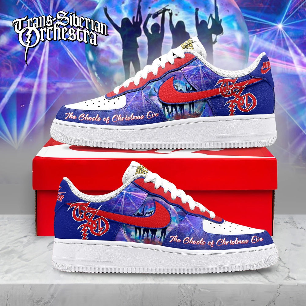 Trans Siberian Orchestra The Ghosts Of Christmas Eve Festive Rock Band Graphic Air Force 1 Shoes, Music Air Force 1 Shoes