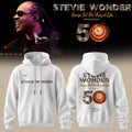 Stevie Wonder Songs in the Key of Life Performances 50th Anniversary Signed White Hoodie