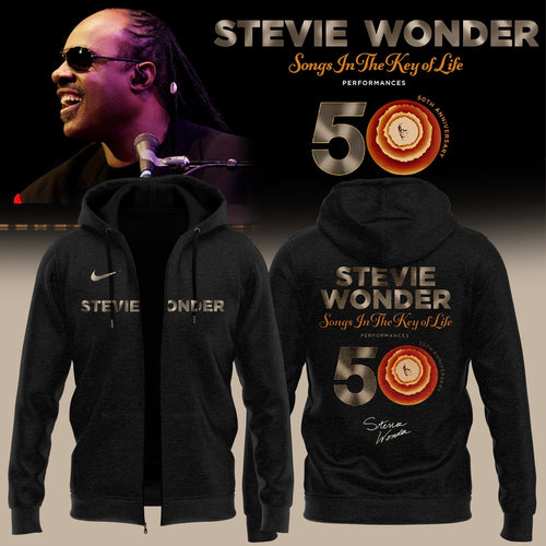 Stevie Wonder Songs in the Key of Life Performances 50th Anniversary Signed Zip Hoodie