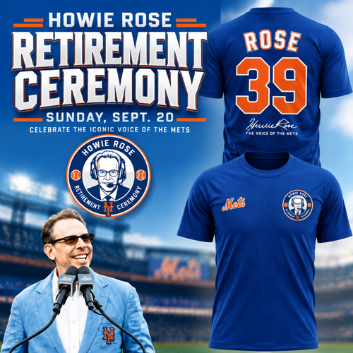 New York Mets Howie Rose 39 Years Celebrate The Iconic Voice Of The Mets Blue 3D Shirt