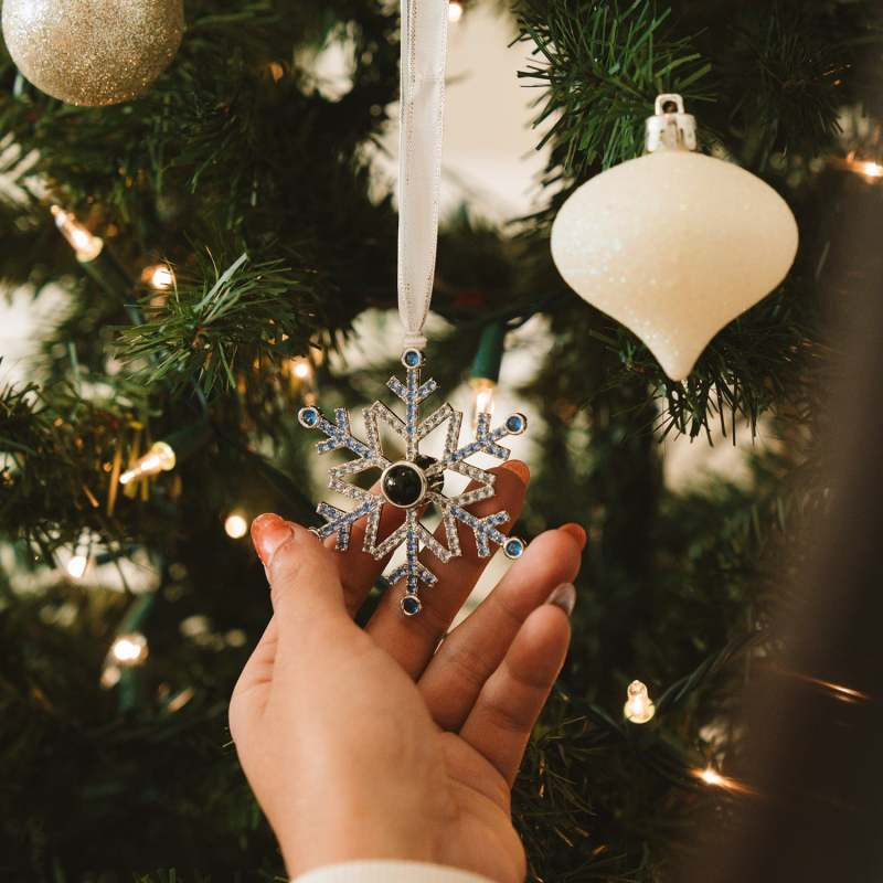 Custom Photo Star Projection Ornament - Personalized Christmas Decoration Gifts