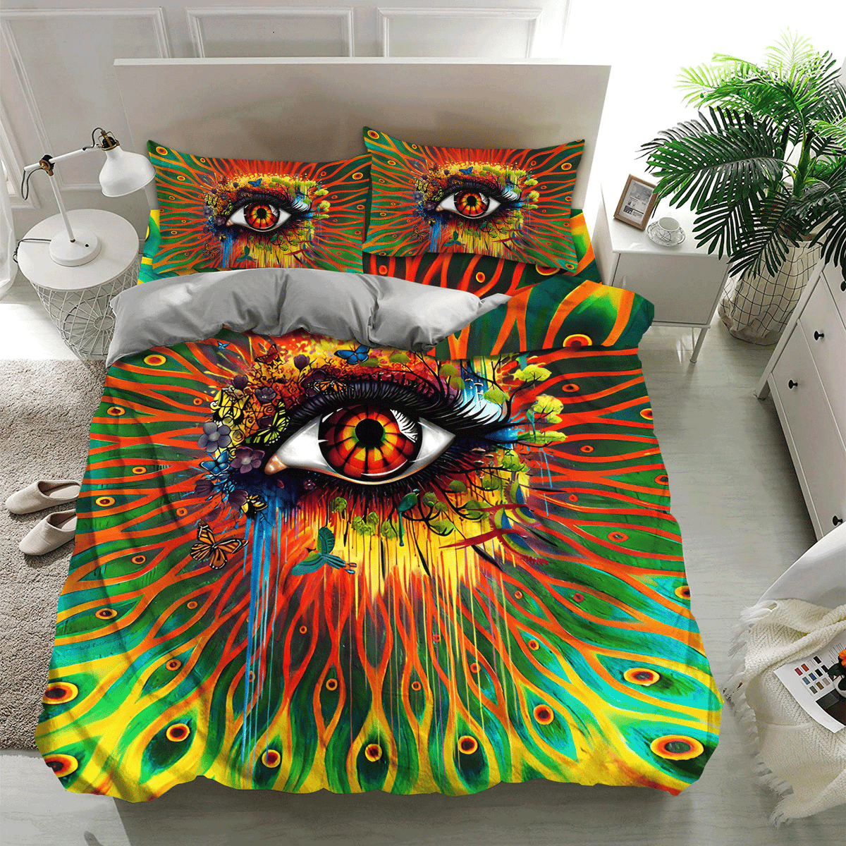 Hippie 4PCS Bedding Set - Color Flow Bedding Set