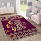Brisbane Broncos 2025 Premiers Rectangular Rug – MAITM13260